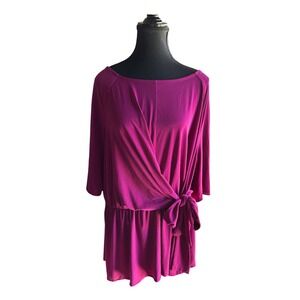 Lane Bryant dressy magenta‎ cinch tie waist flattering size 18/20